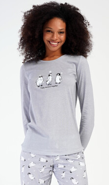 Dámske dlhé pyžamo Penguins šedá XL