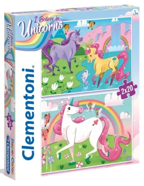 Clementoni PUZZLE Verím v jednorožke /2x20 dielikov/ od 3 rokov