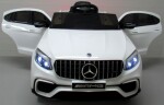 Mamido Elektrické autíčko Mercedes GLC63s biele s pohonom 4x4 a koženými sedadlami