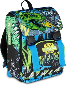 Mitama 4Zip Dinosaurus / Školská aktovka / 21-28 l / vhodná od 1. triedy (64718)