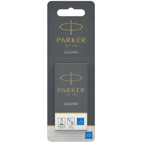 PARKER Quink Atramentové bombičky modrá 5ks / do plniacich pier Parker (1950208)