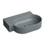 OMNIRES - OVO M+ umývadlo na dosku/závesné - ľavé, 55 x 38 cm, ash grey mat; OVO555UWLAG