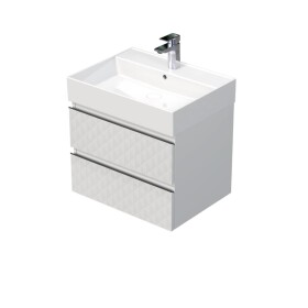 Kúpeľňová skrinka s umývadlom SAT Cube Way 60x47,5x46 cm biela mat CUBE3D46602ZBSAT CUBE3D46602ZBSAT