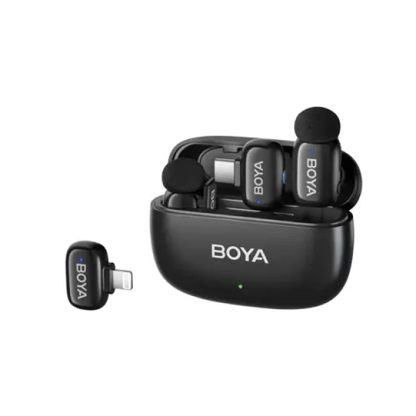 Boya mini 2-01 čierna / Klopový mikrofón / Bezdrôtový / 2.4 GHz / USB-C