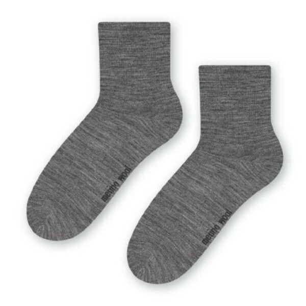 Dámske ponožky MERINO WOOL 130 MELANŽOVÁ TMAVĚ ŠEDÁ 35-37