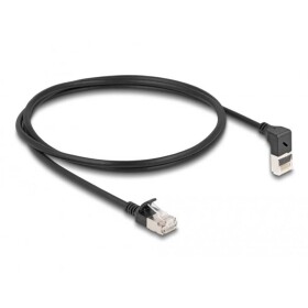 Delock 80287 RJ45 sieťové káble, prepojovacie káble CAT 6A S/FTP 1.00 m čierna 1 ks; 80287