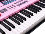 Mamido Detský elektrický keyboard 61 kláves ružový