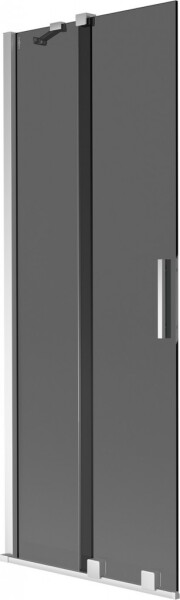 MEXEN/S - Velar dvojkrídlová posuvná vaňová zástena 75 x 150, grafit, chróm 896-075-000-41-01
