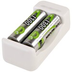 Ansmann Basic II + 2× AA 1300mAh nabíjačka na okrúhle akumulátory NiMH micro (AAA), mignon (AA); 1001-0119-01