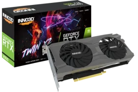Inno3D GeForce RTX 3050 Twin X2 8GB / 1552 - 1777 MHz / 8GB GDDR6 / 128-bit / 1x HDMI + 3x DP / (8) (N30502-08D6-1190VA42)