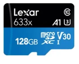 Lexar High-Performance 633x microSDXC 128GB + adaptér / čítanie: 100MBs / zápis: 45MBs / UHS-I / Class 10 (LSDMI128BB633A)