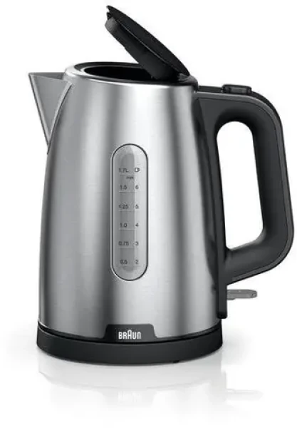 Braun WK 1500 strieborná / Rýchlovarná kanvica / 2200 W / 1.7 l (0X21010067)