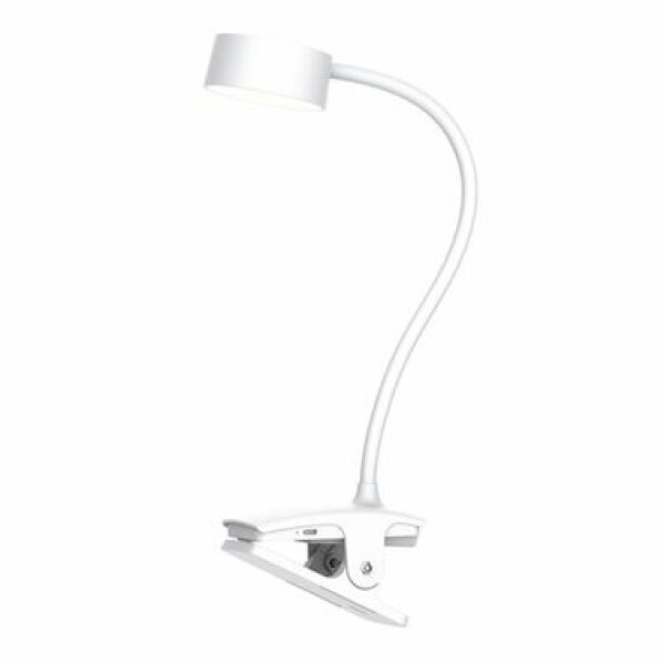 Solight WO3001-W LED stolná nabíjacia lampička biela / 2W / 210lm / 3CCT / clip (8592718037048)