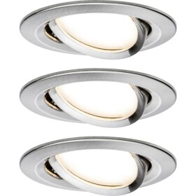 Paulmann 93483 Nova vstavané svietidlo sada 3 ks LED LED 6 W železo (kartáčovamé); 93483