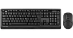 A4Tech FG1012S čierna / tichý set bezdrôtová klávesnica + myši / CZ layout / USB-A nano prijímač 2.4GHz (FG1012S-BK)