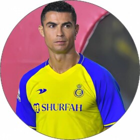 Jedlý papier Cristiano Ronaldo žlto-modrý dres, 19,5 cm - Pictu Hap