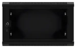 Lanberg WF01-6406-23B čierna / Nástenný rozvádzač / 19" / 6U / 600x450 mm / perforované dvere / flat pack (WF01-6406-23B)