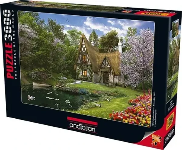 ANATOLIAN Puzzle Jarná chalúpka pri jazere