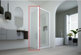 FORTE - Pevná stena DECO F1C - FARBA rámu - Hliník ossidato, Rozmer A - 80, Výplň - Číre bezpečnostné sklo - 6 mm BDE902FC348103