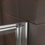 H K - Posuvná vaňová zástena SQ 120x140cm - dvojdielna sklopná, číre sklo SE-SQ2-120