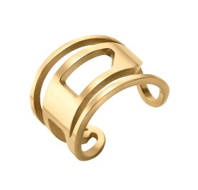 Diesel Štýlový otvorený prsteň z pozlátenej ocele DX1569710 59 mm