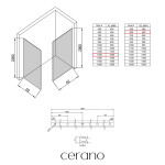 CERANO - Sprchová zástena Walk-in Crystal TL/P - 8 mm - bezvzperový systém - biela matná, grafitové sklo - 130x60x200 CER-8050BD5248