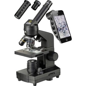 National Geographic 40x-1280x Mikroskop inkl. Smartphone Halterung mikroskop s prechádzajúcim svetlom monokulárny 1280 x vrchné svetlo, spodné svetlo; 9039001