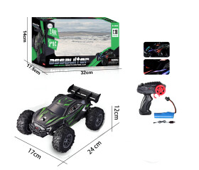 Mamido Mamido RC auto na diaľkové ovládanie Terénne 1:18 s LED svetlami 2,4 GHz zelené