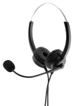 MediaRange Headset Stereo USB 2.0 čierna, strieborná / Slúchadlá s mikrofónom / Binaurálna / USB-A / 2 m (MROS304)