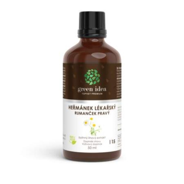 GREEN IDEA Rumanček pravý tinktúra bylinný liehový extrakt kvapky 50 ml