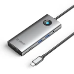 Orico USB-C hub 8v1 / USB-C hub / 2x USB-A 3.0 / USB-C PD 100W / HDMI 4K 60Hz / RJ45 Gigabit / microSD/SD (ORICO-PW11-8PM-GY-EP)