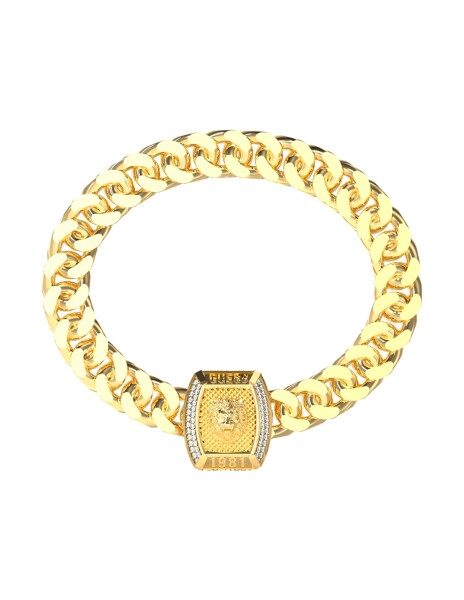 Guess Štýlový pozlátený náramok Lion King JUMB05005JWYG 19 cm
