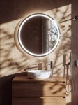 SAPHO - NYX guľaté zrkadlo s LED osvetlením, priemer 70cm NY700