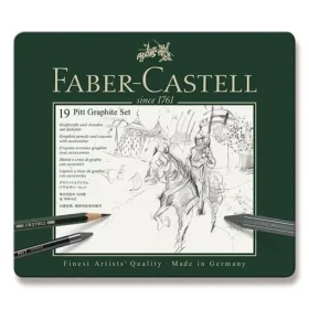 Faber-Castell Grafitové ceruzky v kovovej krabičke / 19ks (112973)