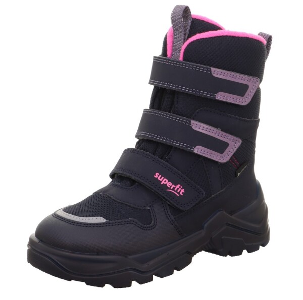 Dievčenské zimné topánky barefit SNOW MAX Blue/Pink Gore-Tex, Superfit , 1-002023-8020, modrá - 32
