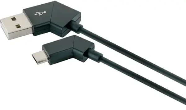 Schwaiger USB-A na Micro-USB kábel čierna / USB kábel / 1,2 m / USB 2.0 / otočné konektory (LKW120M533)