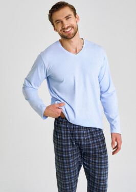 Pánske pyžamo Taro Mark 3477 dĺžka/r 5XL-6XL Z25/26 modrá 6XL