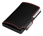 Pánska kožená peňaženka Mondraghi Racing Carbon Red
