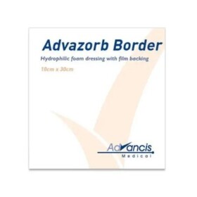 ADVAZORB Border krytie na rany samopriľnavé atraumatické 10 x 30 cm 10 ks
