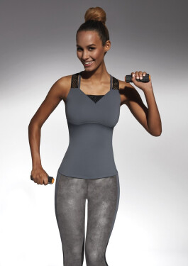 Športový top Flint-Top 50 - Bas Bleu M grafit/šedá