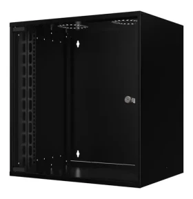 Lanview SOHO nástenný rozvádzač 12U čierna / Nástenný rozvádzač / 19" / 535x400x572 mm / nosnosť 80 kg (RUM12U40MNBL)