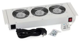 Triton 19" ventilačná jednotka / 3 ventilátory / pre nástenné rozvádzače / bimetalový termostat (RAC-CH-X26-X1)