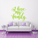 Veselá Stena Samolepka I love my family Farba: bílá, Veľkosť: 100 x 103 cm