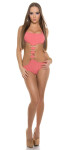 Sexi monokiny s výstrihom 18145 - In Stylefashion S růžová