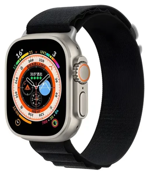 Devia Deluxe Sport 5 čierna / Remienok pre Apple Watch 44/45/49mm / Nylonový / Nastaviteľný (6938595381836)