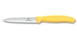 VICTORINOX Swiss Classic Kuchynský nôž 10 cm žltá / vlnkované ostrie (6.7738.C1)