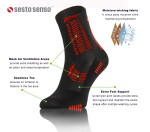 Sesto Senso Ponožky SKB_01 Black/Red