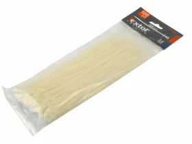 Extol Premium Pásky na vodiče biele 250x4.8mm 100ks / NYLON (EX8856110)