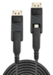 Lindy Fibre Optic Hybrid Mini DisplayPort 1.4 čierna / DisplayPort kábel / 20 m / 8K 60Hz / 32,4 Gbit / s (38481)