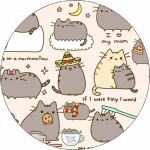 Jedlý papier Pusheen tapeta 19,5 cm - Pictu Hap - Pictu Hap